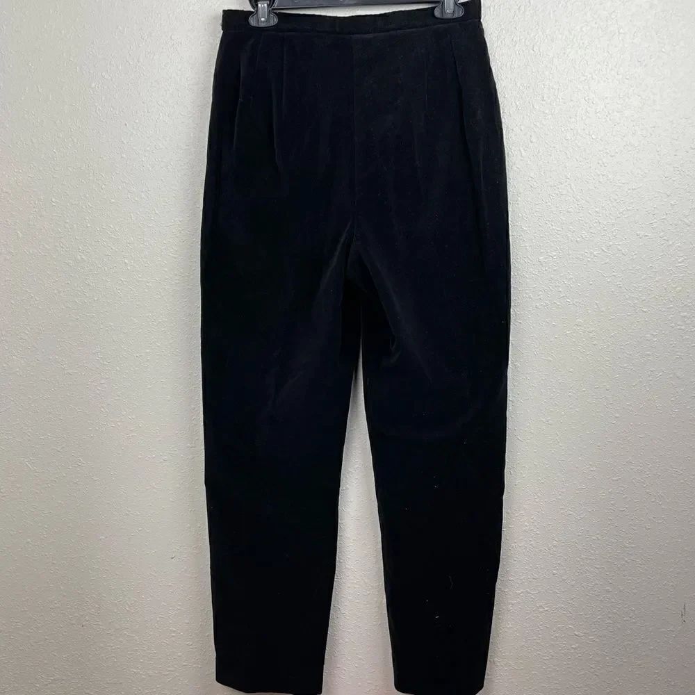 Pendleton Black Velour Pants Size 8 EUC - Picture 4 of 6